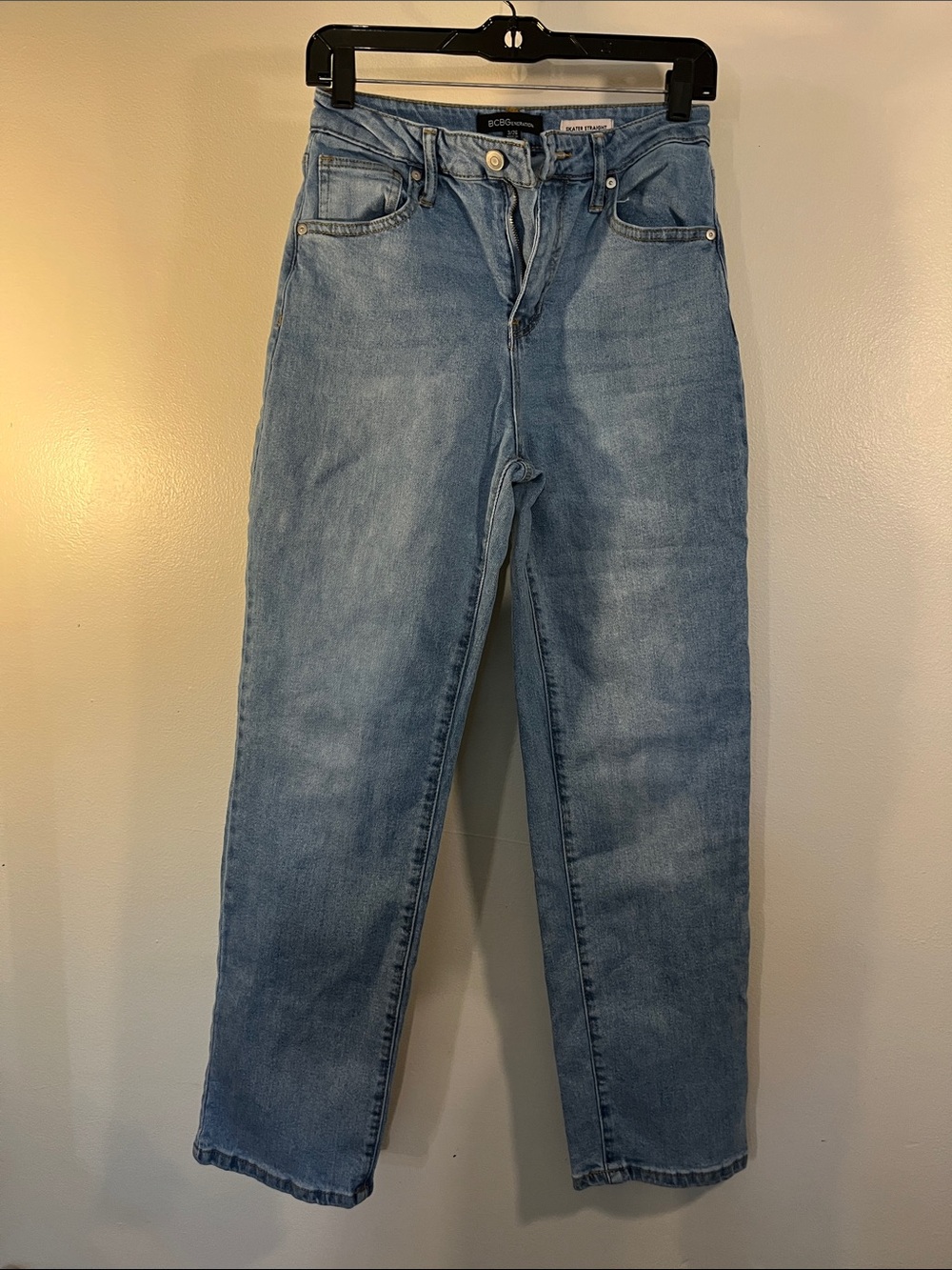 BCBGeneration Medium Wash Straight Jeans